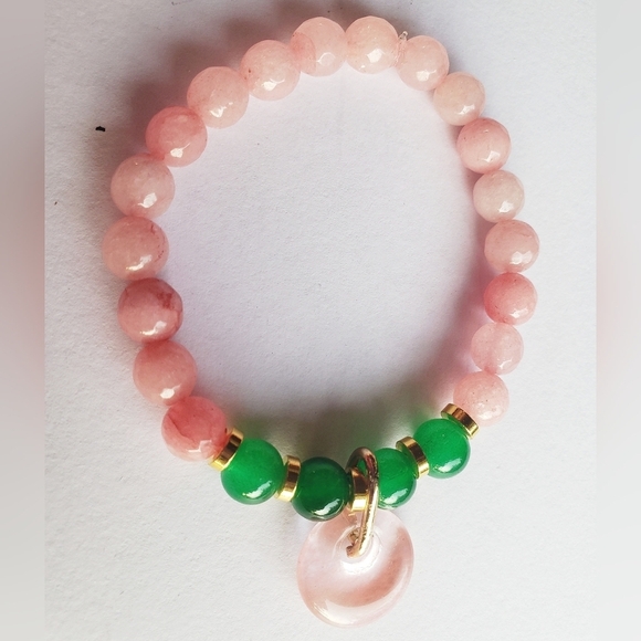 NWT JADE ROSE QUARTZ FRIENDS BRACELETS HEALING CRYSTALS GIFT FOR HER WIF… - Picture 1 of 2